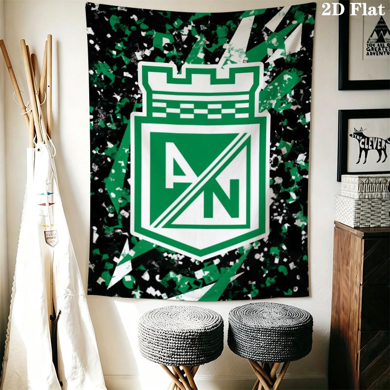 Atlético Nacional Wall Tapestry Aesthetic Wall Hanging Printed Fabric Blanket Decorative Tapestries for Bedroom Living Room Home Decor