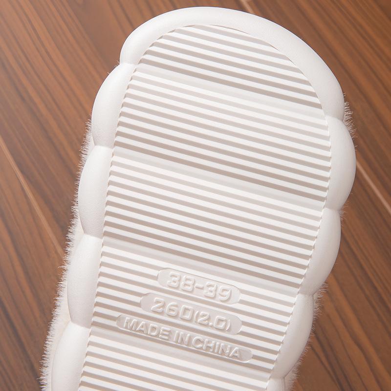 Cartoon cat cotton slippers winter velvet thickened cotton drag couple indoor home warm shoes