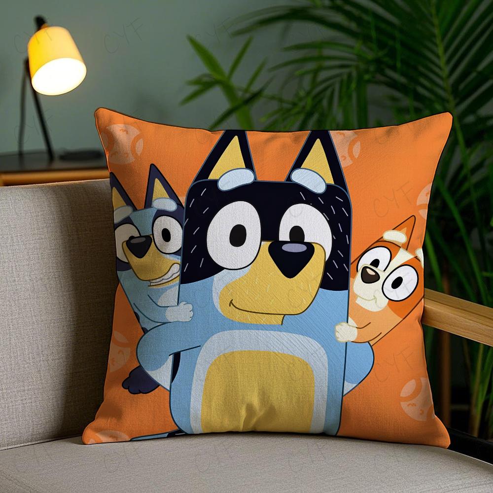 Anime Für B-Blueys Kissenbezug Anti-Hausstaubmilben Kissenbezug Verdeckter Reißverschluss Seidig kurzer Plüsch Sofakissenbezug