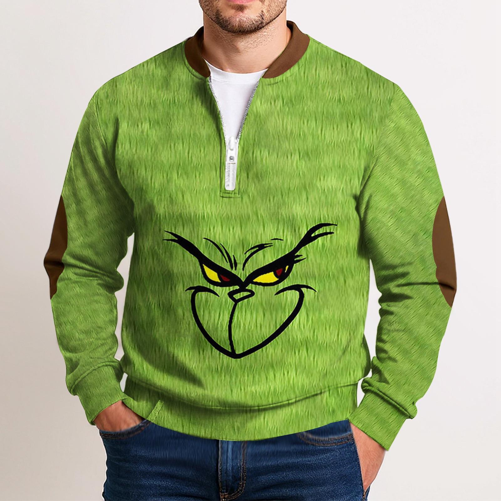Men S Outdoor Zipper Long Sleeved Sportswear Casual Sweatshirt XXL