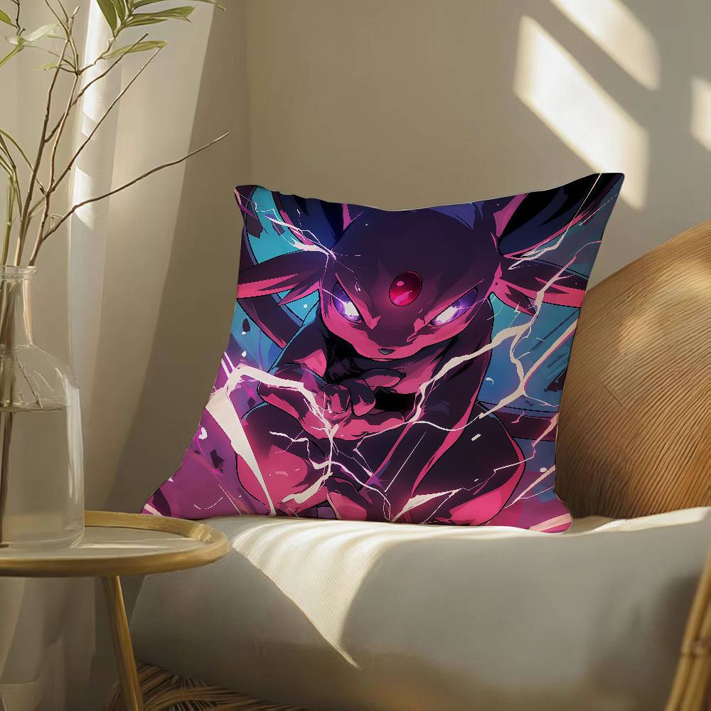 Pokemon Champion Team Anime Plush Pillow Cover Soft Short Plush Cushion Cover For Sofa Bedroom Home Decor Gift