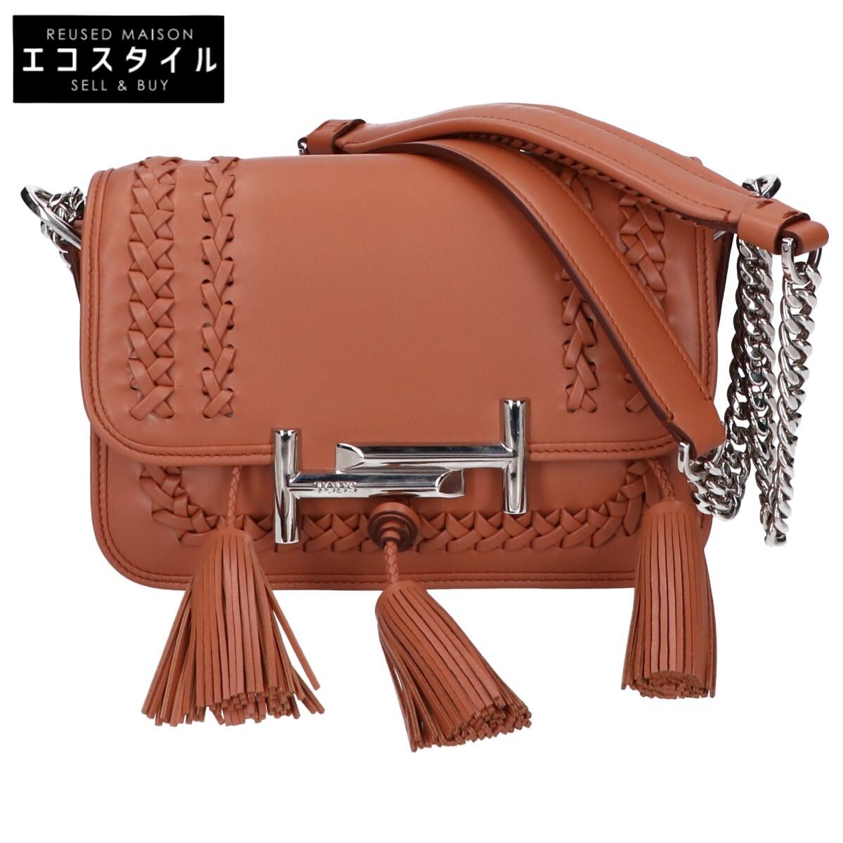 

TOD S Double T Chain Shoulder Bag Shoulder bag BrownUsed