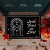 "Halloween Themed Lord of The Rings Doormat with 'Speak Friend and Enter' Quote - Soft Non-Slip Rug for Home & RV Patio Decor"