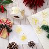 500Pcs/Roll Christmas Gold Foil Stickers Gift Wrapping Label Scrapbook Stationery Decals Round Christmas Snowman Stickers