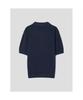 8seconds Cool Touch Textured Collar Short Sleeve Knit Navy
