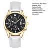 Men Luminous Watch with Faux Leather Strap Round Dial Calendar Casual Formal Watch Accurate Quartz Analog Wristwatch Birthday Gift
