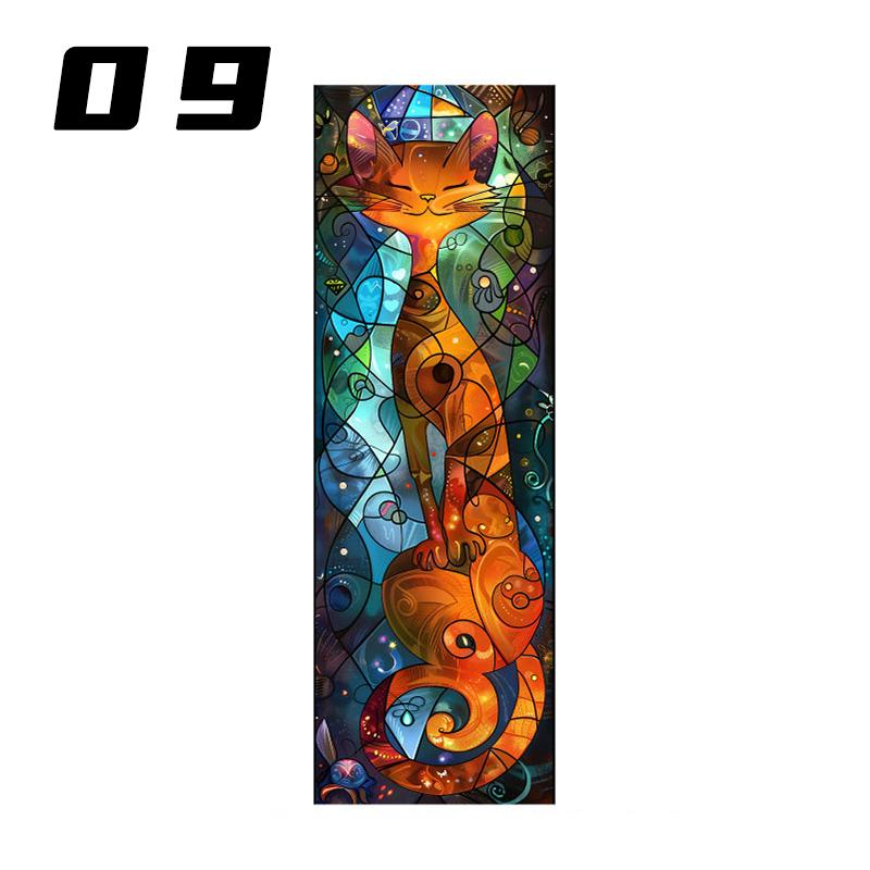 

European Retro Church Window Film Self-Adhesive Creative Cat Art Painting Stained Glass Film Home Decor Privacy Stickers 40x100cm