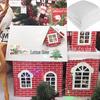 Snow Carpet: White Christmas Village Simulation Tablecloth Set (90x250cm/2pcs/3pcs)