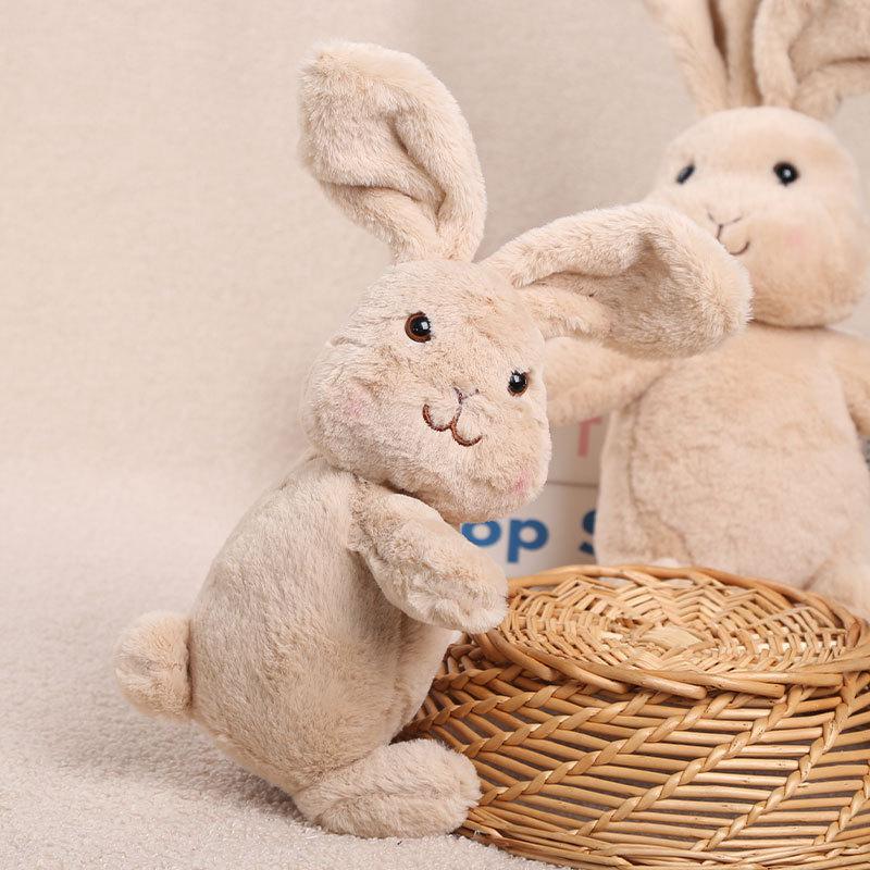 Cute Little Rabbit Plush Toy with Twistable Head Polyester 31cm-50cm Perfect for Claw Machine or Birthday Gift for Unisex