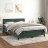 3141368 vidaXL Divan Bed and Mattress Dark Green 140x200cm Velvet