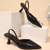 Fashion New High Heel Shoes Fashion Slip-on Women's High Heels Pumps Summer Solid Office and Career Sexy Pointed Toe Heeled Sandals
