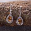 S925 Sterling Silver Natural Color Treasure Amethyst Citrine Topaz Earrings Earrings Women'S Factory