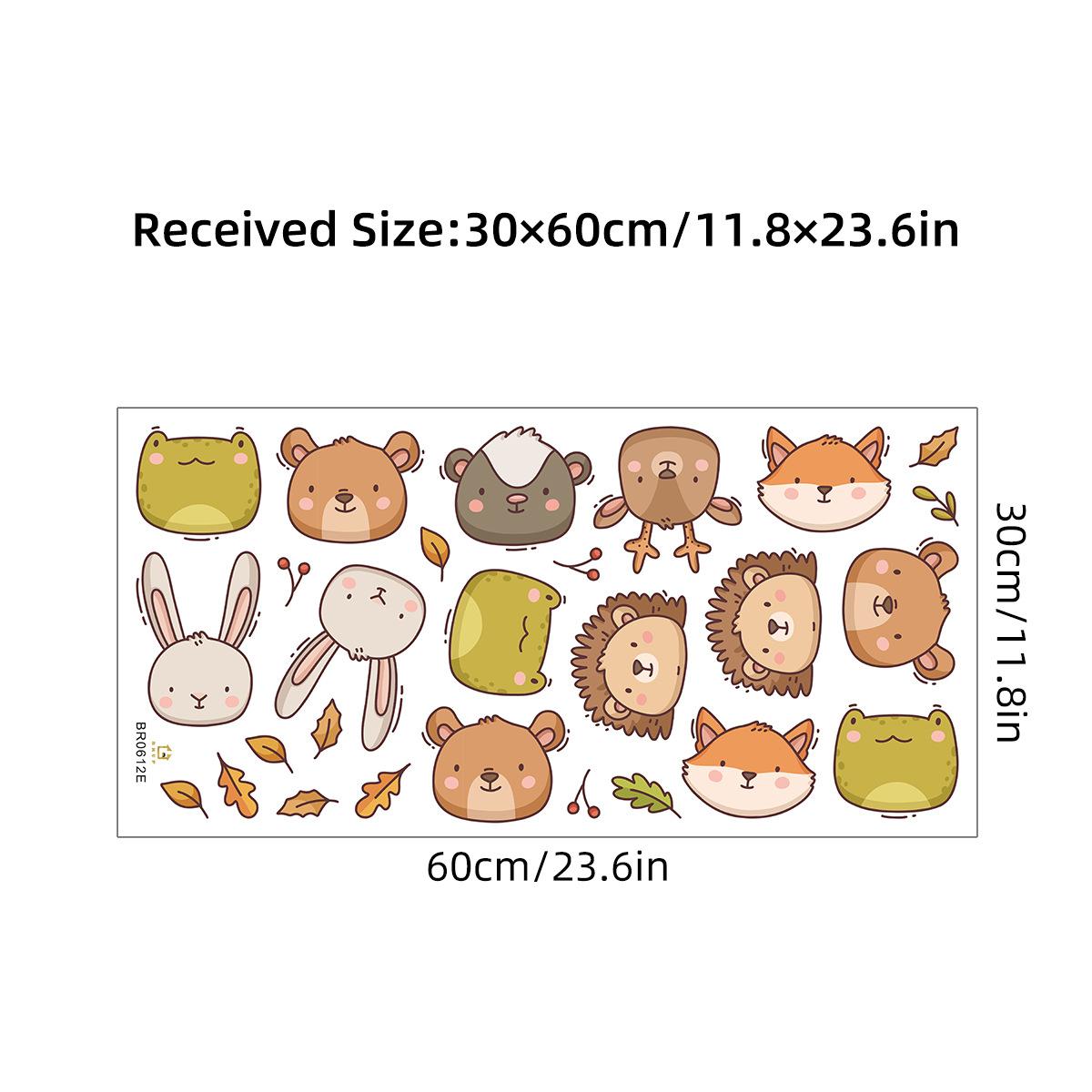 Cartoon Animal Self Adhesive Wall Stickers Kindergarten Children s Room Background Wall Decoration Wall Stickers