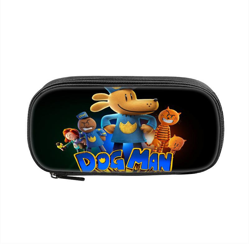 Dogman Detective Pencil Case Large Capacity Nylon Storage For Students