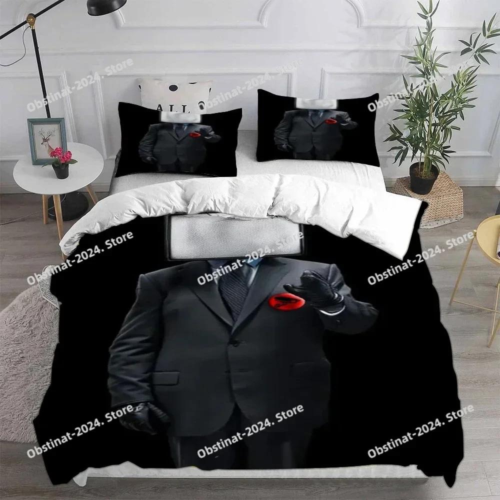 Game Skibidi Toilet Arale Comforter Printed Duvet Cover Pillowcase Bedding Set Bed Linen Sheet Quilt Cover Full Queen King Size