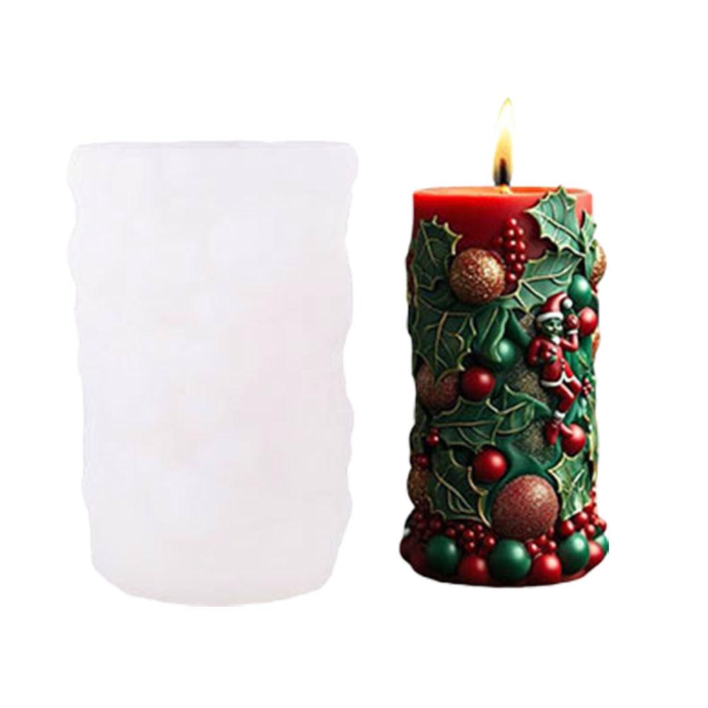 3D Christmas Tree Candle Silicone Mold DIY Christmas Candle Making Kit Handmade Soap Plaster Resin Baking Tools Holiday Gifts