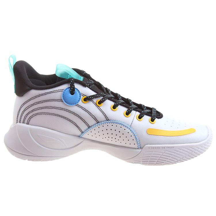 Li-Ning Non-Slip Shock Absorbing Wear-Resistant Low-Top Basketball Shoes Men Sneakers White ABPS005-1