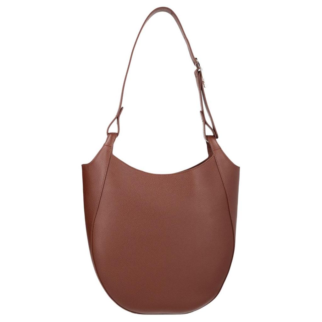 Longchamp Le Foulonné Magnetic Closure Adjustable Shoulder Strap Leather Hobo Bag Women Bags Light-Gold Brown 10330021M02