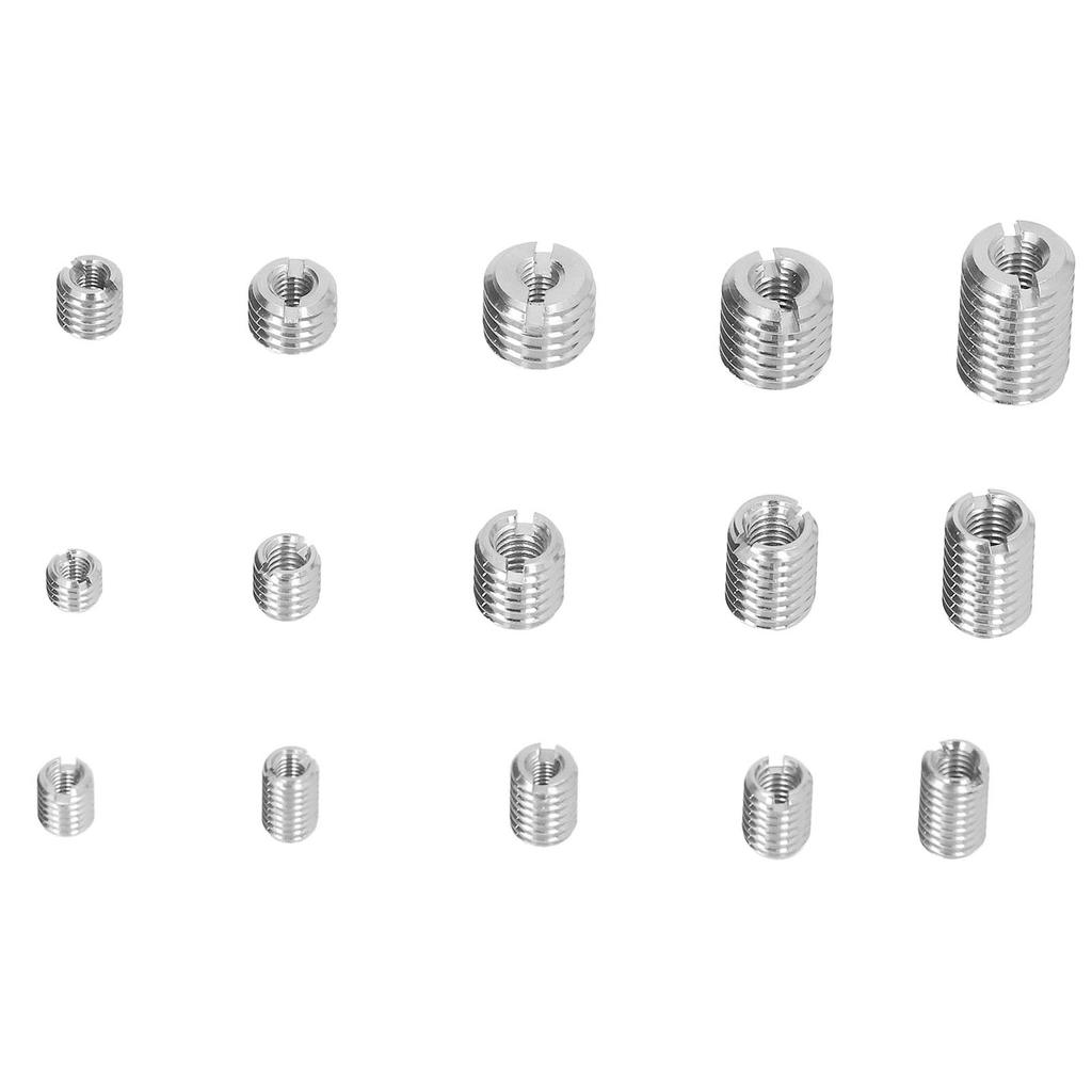 75PCS Threaded Insert Stainless Steel Silver Wear Resistant M3 M4 M5 Internal Thread Nut Kit