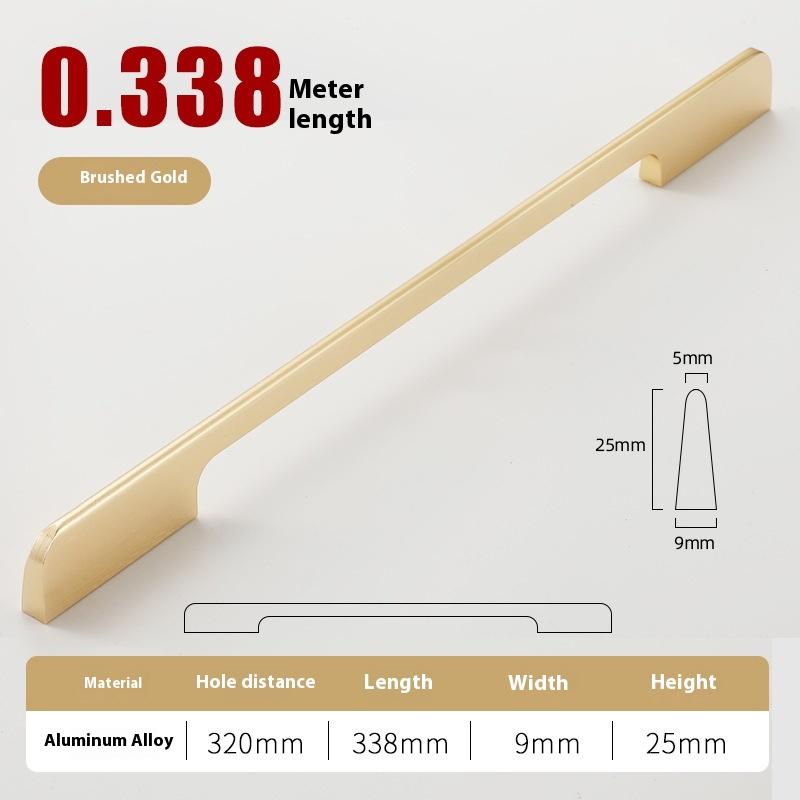 Solid Black Lengthening One Meter Cabinet Long Handle Modern Simple Lengthening Cabinet Door Handle