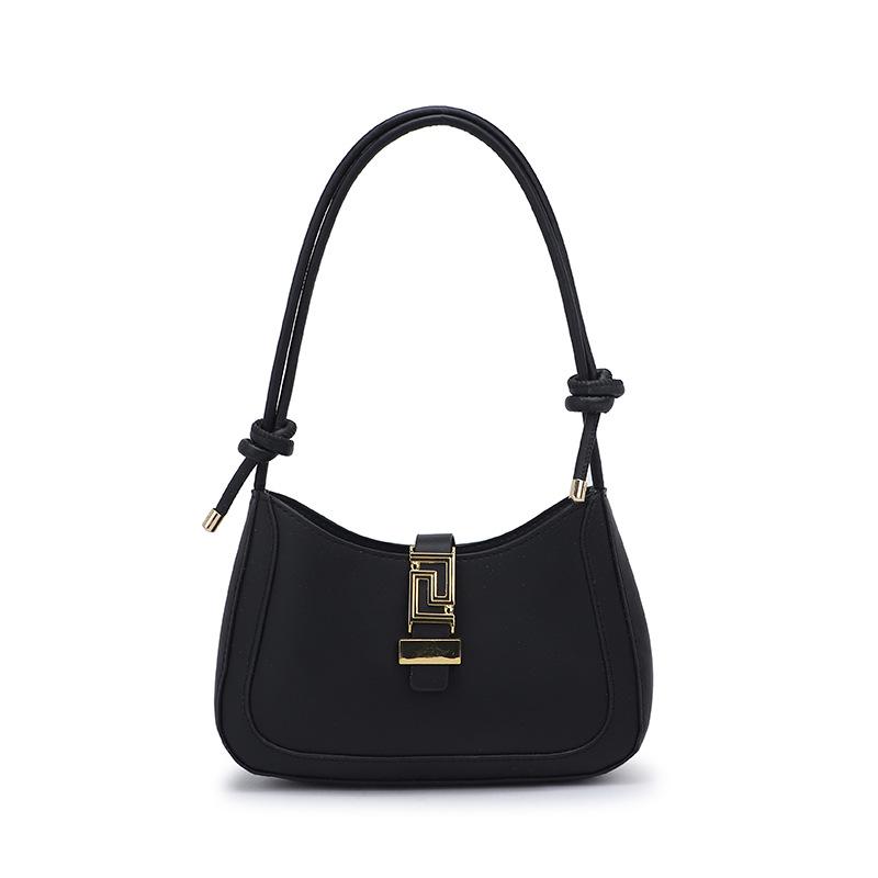 Высококачественная нишевая дизайнерская сумка, сумка под мышку, новая модная универсальная французская ретро на одно плечо женская через плечо чёрный