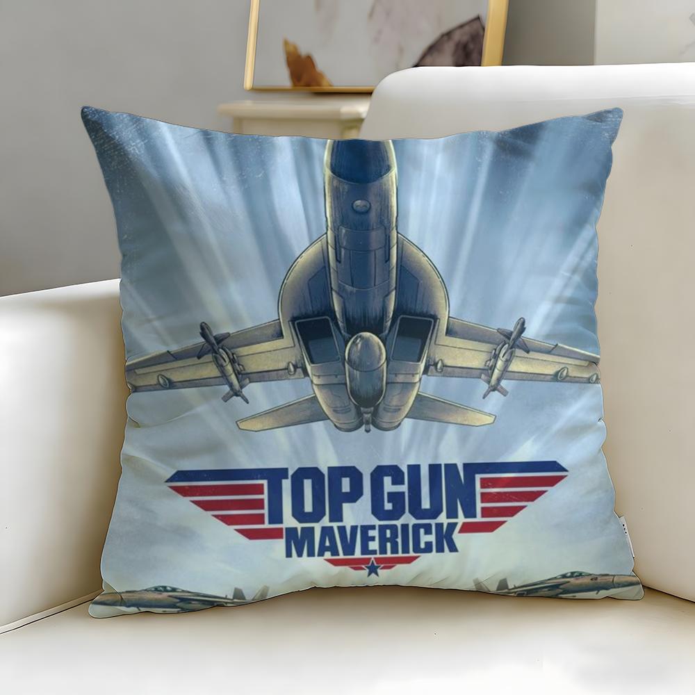Classic Movie Top Gun Cushion Cover Soft & Easy-Wash Pillow Case – Versatile for Couch, Bed, Travel and Office