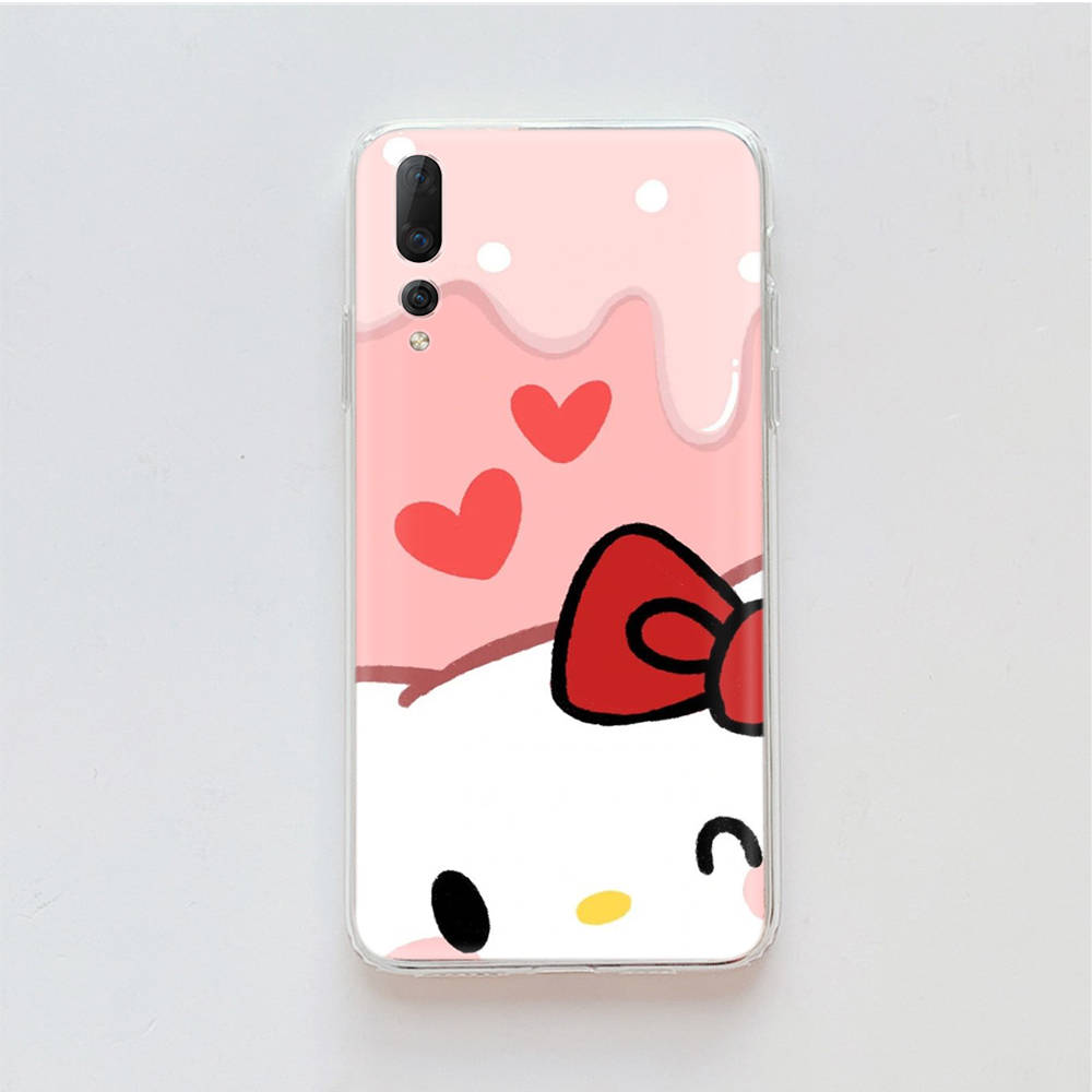 Transparent Case for Samsung A04 A14 A23 M33 M53 Realme 10 9 C35 C55 VIVO X80 Infinix Hot 30 Note 11 Tecno Spark 8P Pro L-6 Lovely Hello Kitty