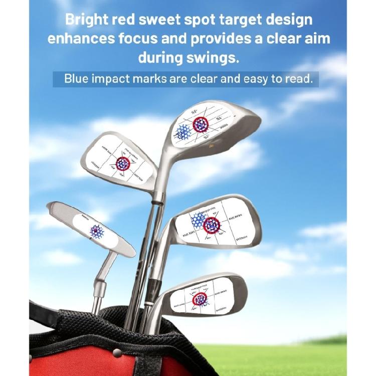 10PCS Golf Club Face Alignment Stickers Golf Swing Trainer Stickers With Strong Adhesive For Consistent Swing Training