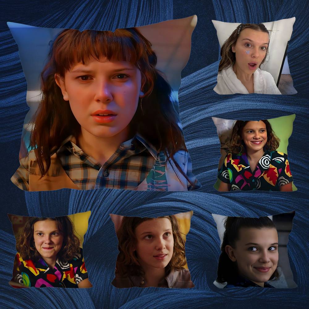 Actress M-Millie B-Brown Pillow Case Living Room Sofa Cushion Cover Suitable For Home Bedroom Decoration And Protector