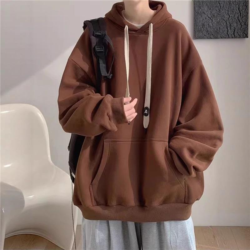Big Drawstring Hooded Sweatshirt Autumn Loose Casual Versatile Top Trendy Brand Ins Hong Kong Style Pullover