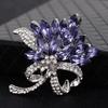 High-End Rhinestone Brooch Pin: Retro Jewelry Corsage for Men and Women