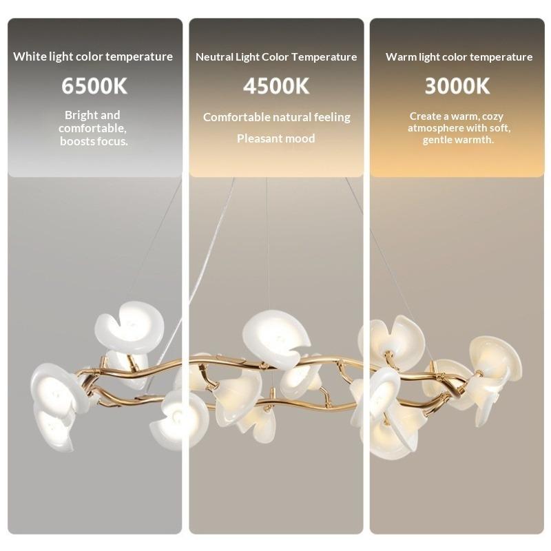 Modern Minimalist Ceramic Floral Lighting Designer Living Room Pendant Light