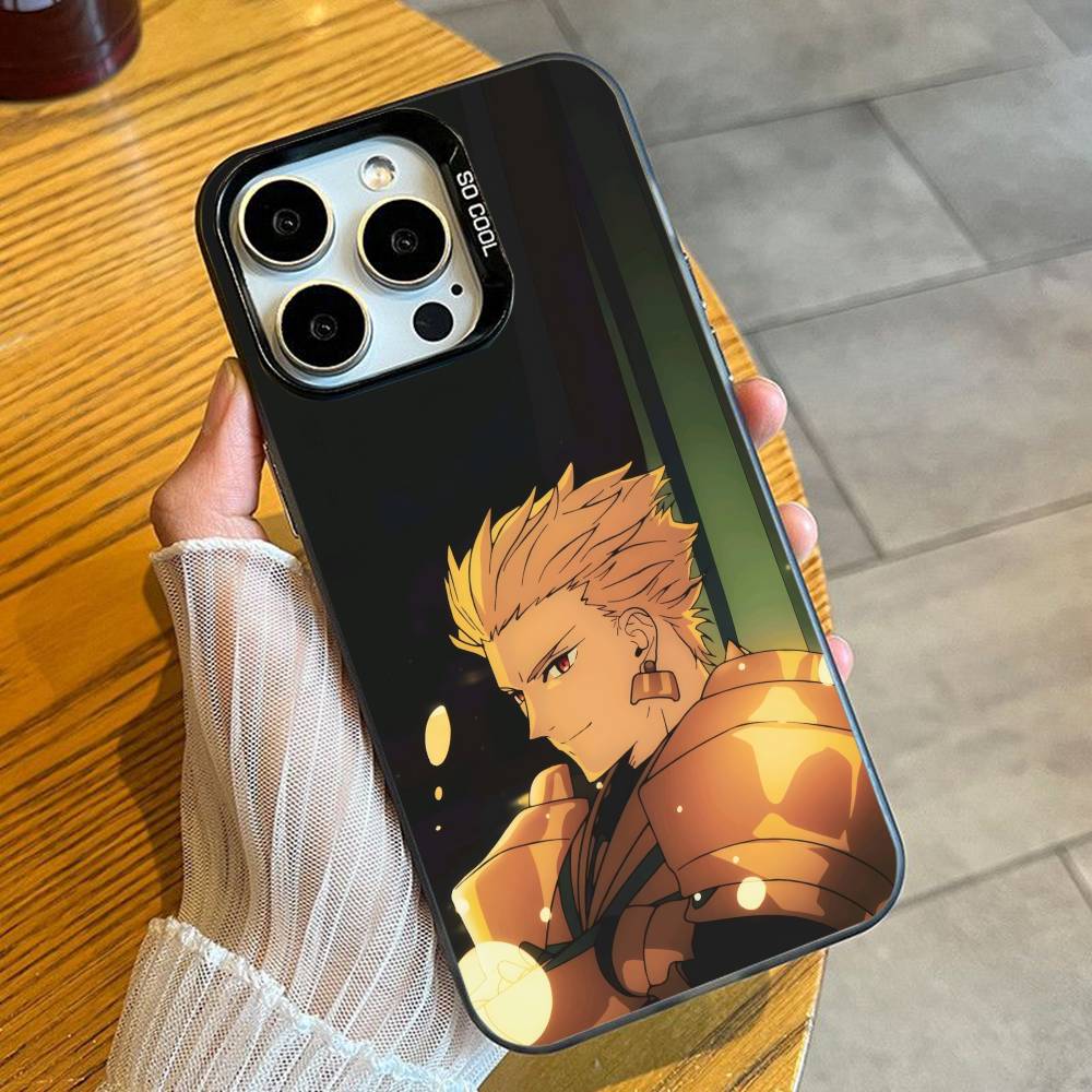 S-Schneefeldkrieg Anime Fate-strangeS F-Falsche Handyhülle Für iPhone 16 17 15 14 12 13 Pro Max Schwarz Bonbon Matt Stoßfeste Hülle