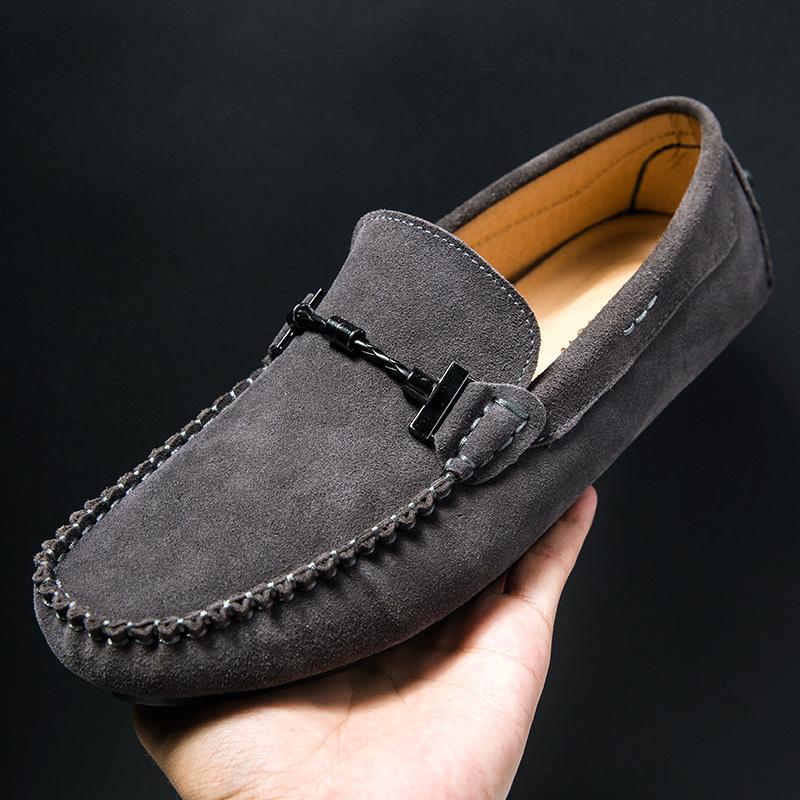 Genuine Leather Fashion Loafers Men Classic Business Flats Driving Shoes Man Vintage Designer Slip On Office Casual Men's Shoes