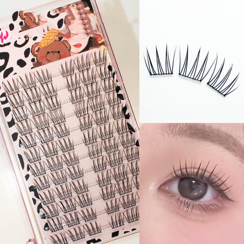 Nichtklebende falsche Wimpern Selbstklebende Segmentierte Wimpernverlängerung DIY Anime Augenvergrößerungswerkzeug