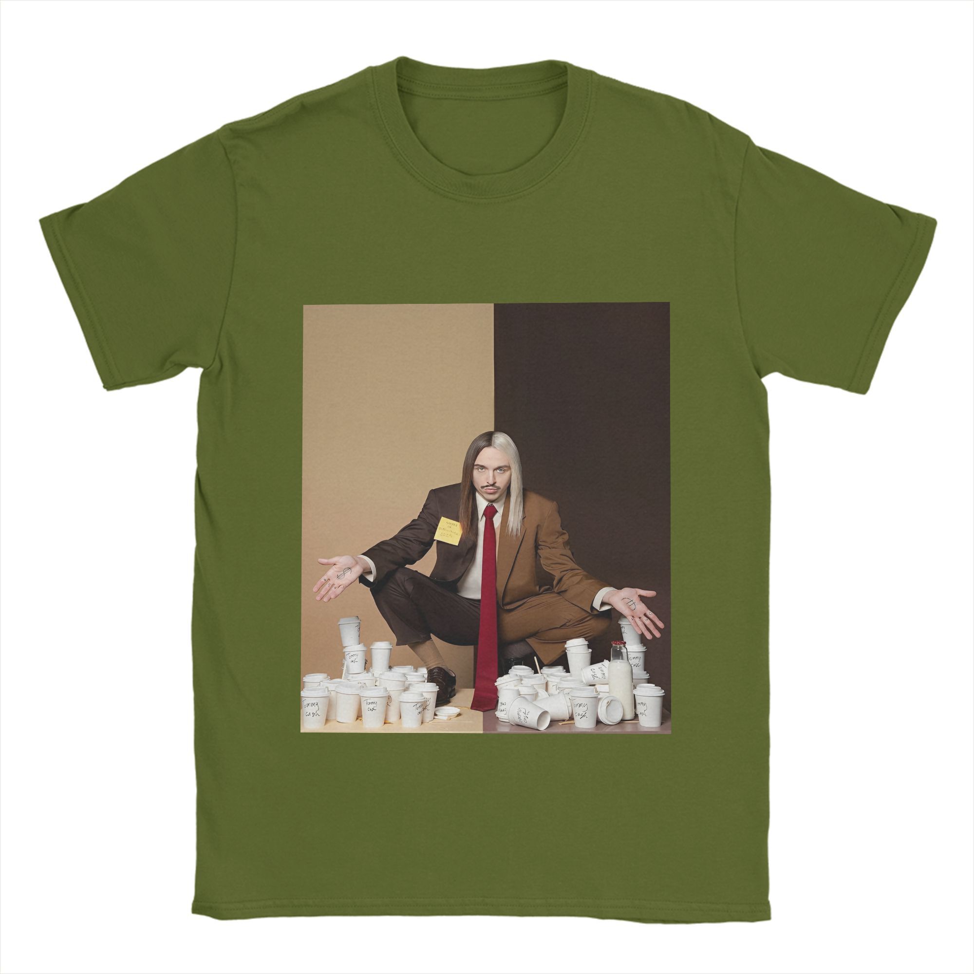 

Мужские футболки Tommy Cash Смешные хлопковые футболки с коротким рукавом Песня Футболка с круглым вырезом Летние топы 4XL