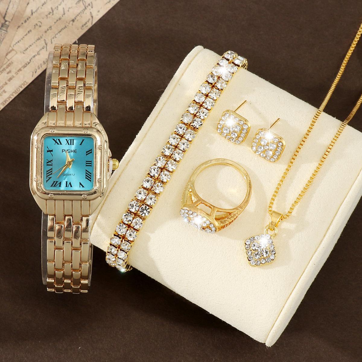 Европейские и американские женские часы, Украшения со стразами, Кварцевые часы, Женские часы, Изысканные наборы