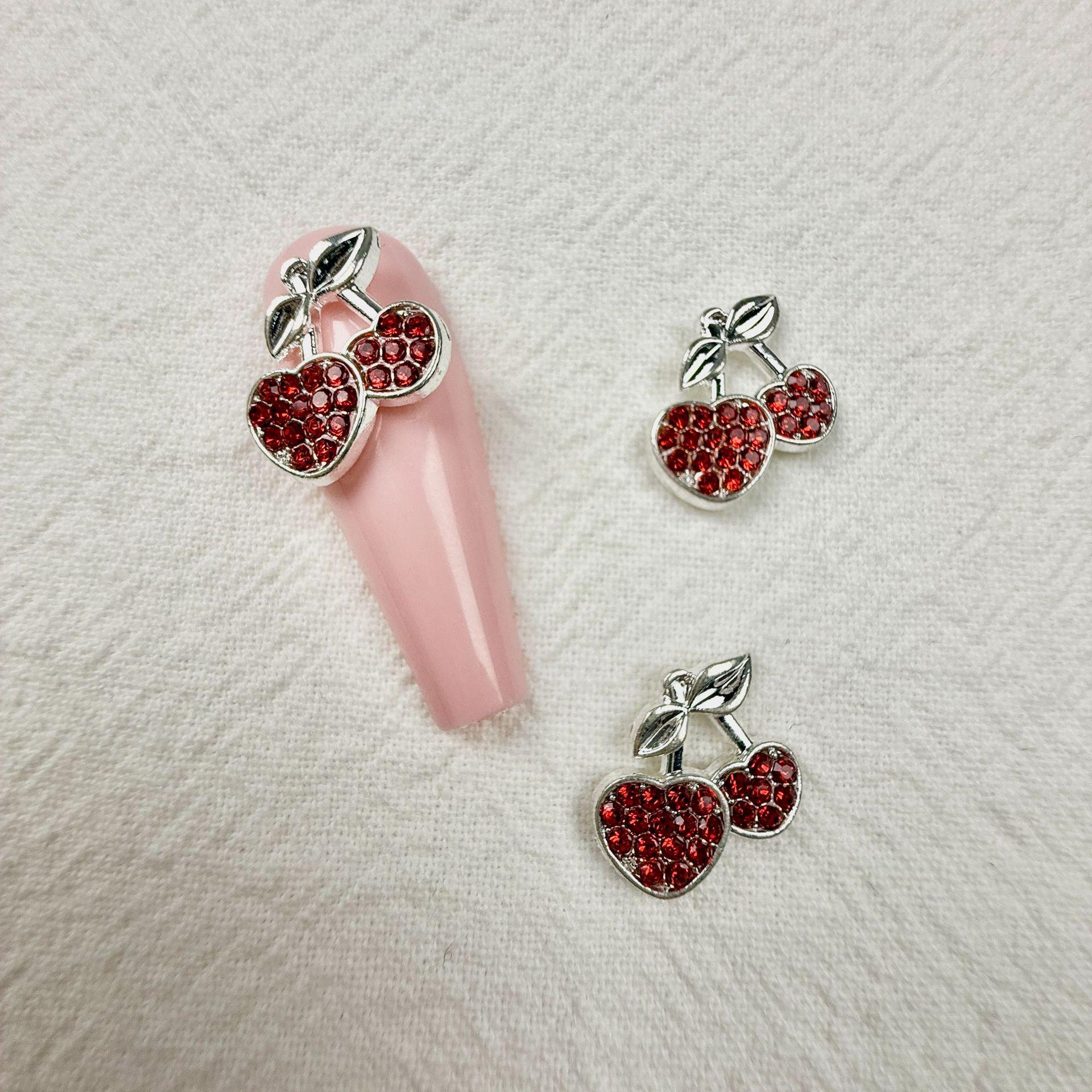 

Cherry-Inlaid Diamond 3D Nail Art Jewelry - Japanese & Korean Sweet Fashion