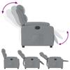 Relaxation Armchair Light Grey Fabric