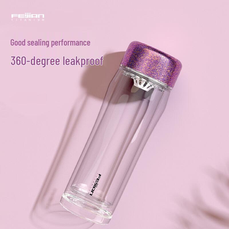 Feijian Crystal Clear Series Double-Layer Glass Cup