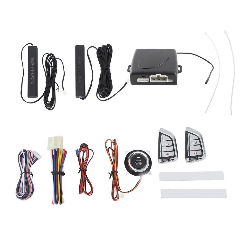 DC12V Car Alarm System Intelligent Remote Control One Button Start Keyless Entry Kit Universal for Vehicle Without