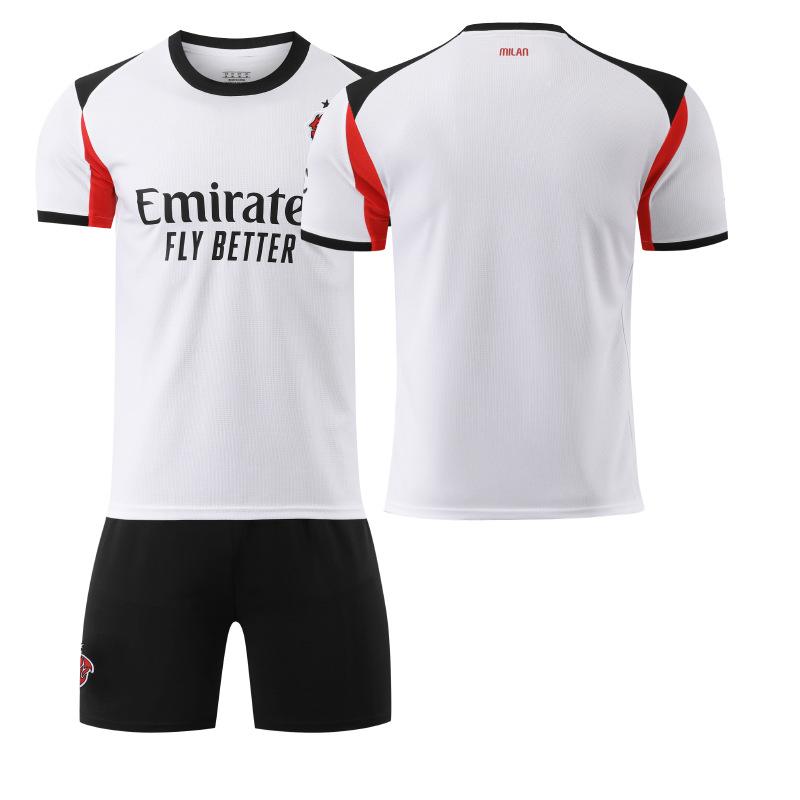 2526 AC Milan away football uniform 10 Leao shirt 11 Ibrahimovic children s jersey set No. 14 Modric 16#