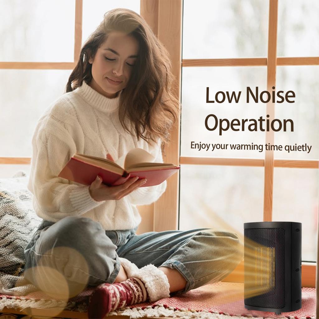 Aoresac Tragbarer elektrischer Raumheizer 750W/1500W 2 Geschwindigkeiten PTC Schnellheizung Keramik-Raumheizer-Ventilator