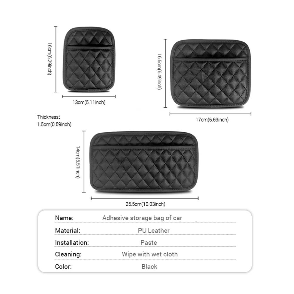 Auto-Klebstoff-Organizer, Taschen, Aufbewahrungsbox, Sammeltasche für Karten, Telefon, Schlüssel, klebrige Tasche, Auto-Innenraum, universell