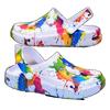 Fashion 2025 New Cave Shoes Women's Summer Wear Non-slip Beach Soft Sole Internet Celebrity Couple Printed Baotou Sandals