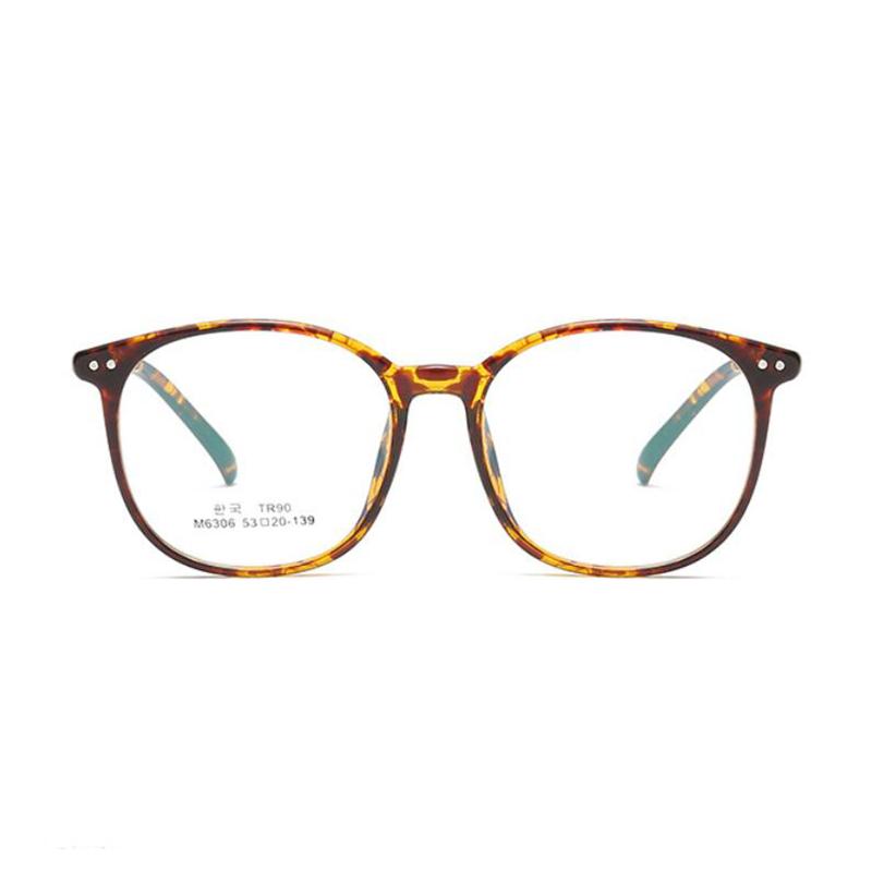 Rivet Round Photochromic Myopia Glasses Anti Blue Light Women Men Prescription Eyewear -0.5 to -6.0