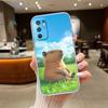 NH13 Cartoon  Capybara Transparent Phone Case for Samsung Galaxy A04 A04S A14 A23 A34 A54 M23 M33 M52 M53