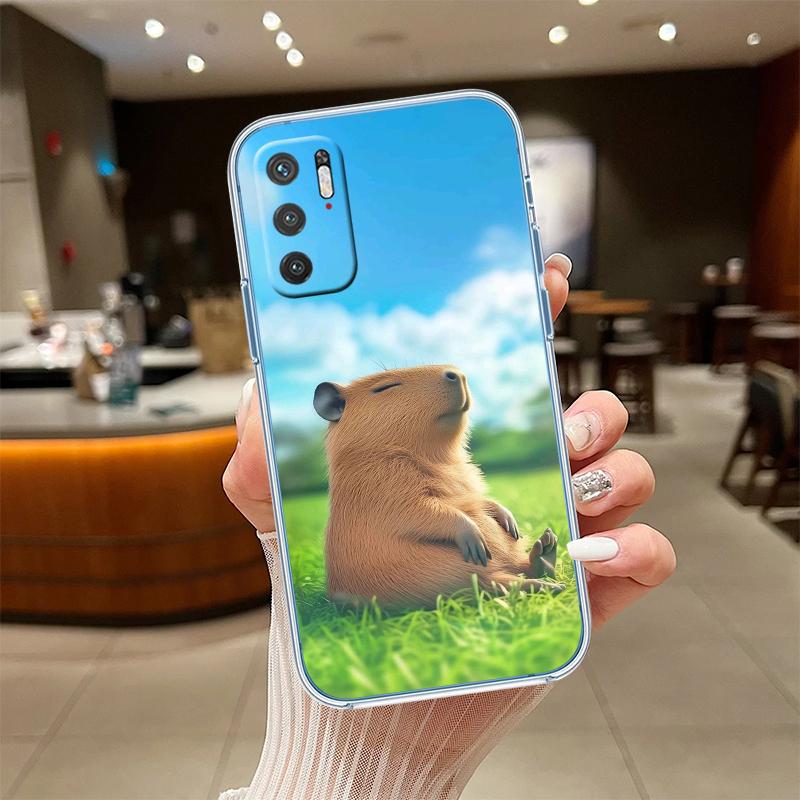 

NH13 Cartoon Capybara Transparent Phone Case for Motorola Moto G7 G8 G9 G84 G85 G73 G24 G15 Z2 Play Power Plus Motorola Moto G73