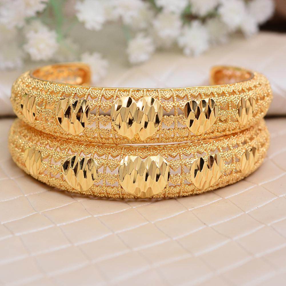 1pcs Ethiopian Bracelet Bangles for Women Arab Ethiopian Africa Dubai Gold Color Bangle Jewelry Gift for Women