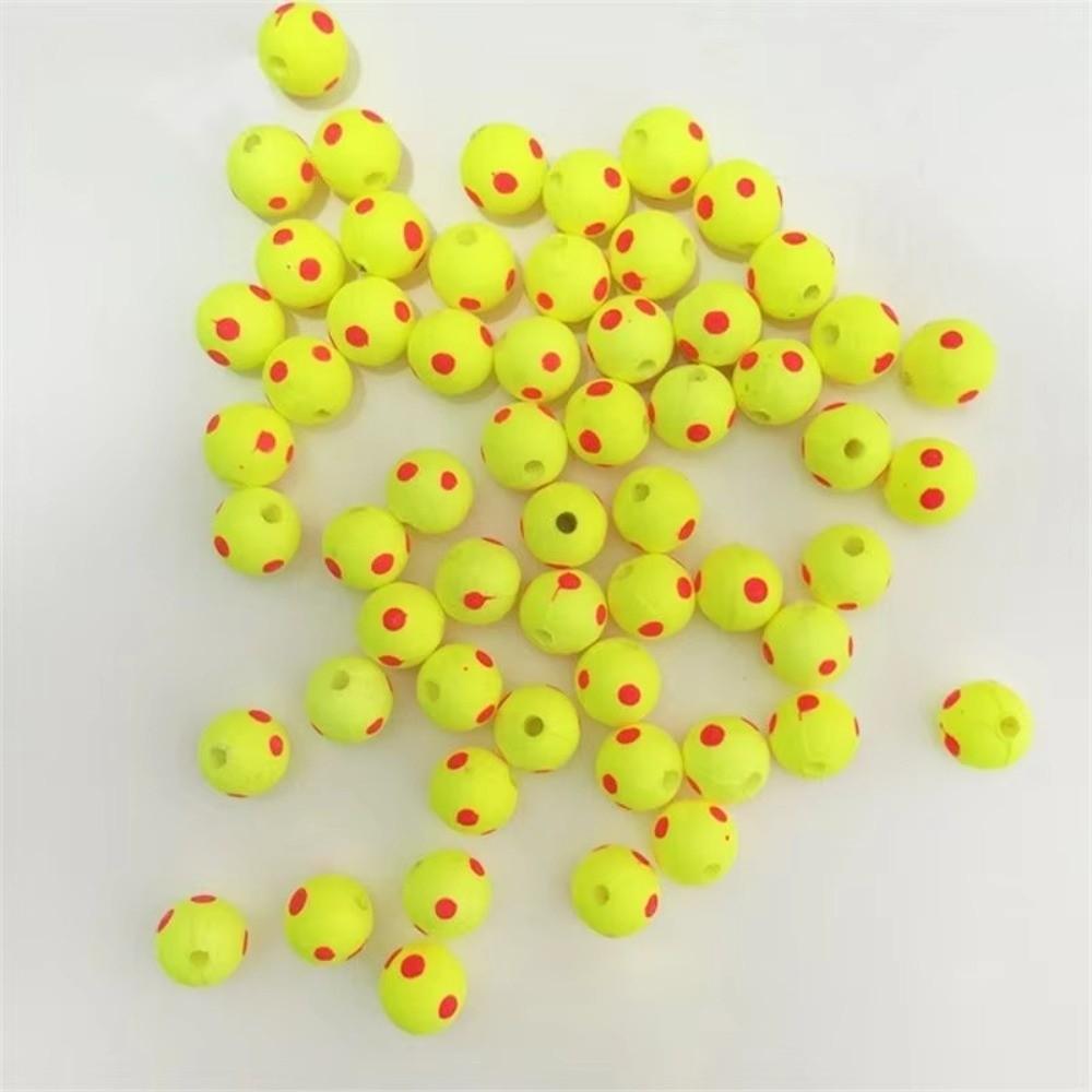 50pcs Foam Balls Fishing Floats High Buoyancy Fishing Beads Fish Floats Beads Outdoor Fishing